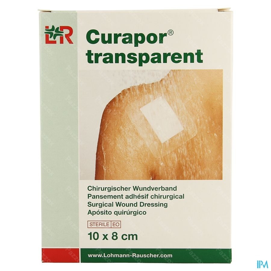 Curapor Transparant Steriel 10cmx 8cm 5 13100