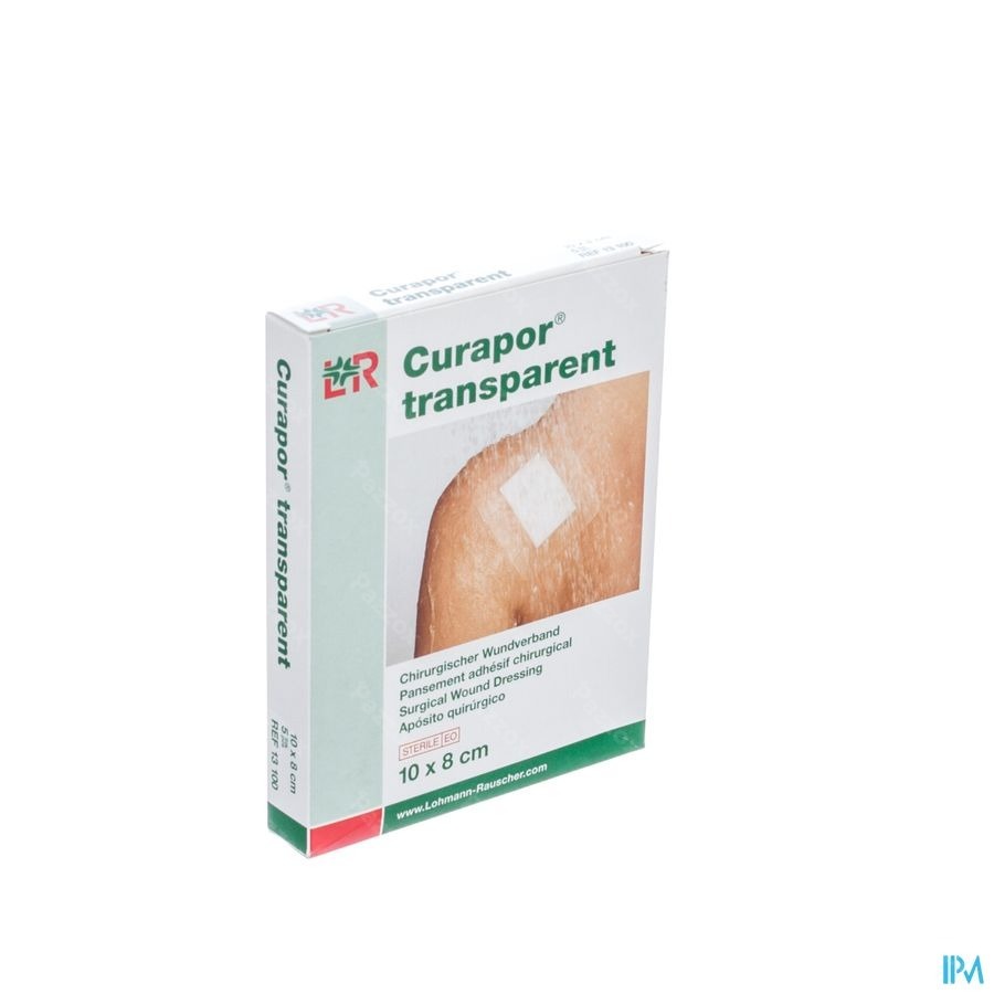 Curapor Transparant Steriel 10cmx 8cm 5 13100