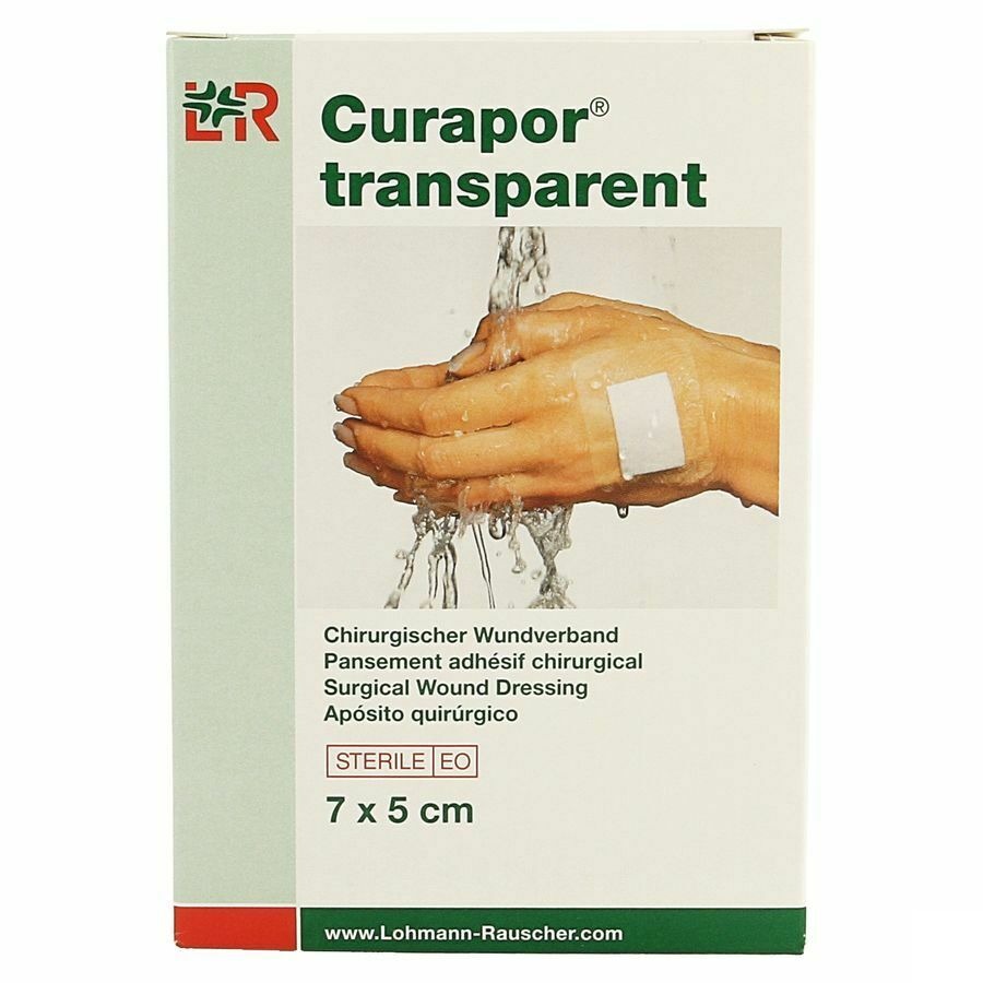 Curapor Transparant Steriel 7cmx 5cm 5 13099