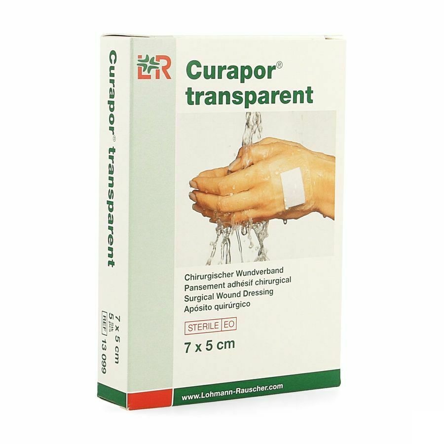 Curapor Transparant Steriel 7cmx 5cm 5 13099
