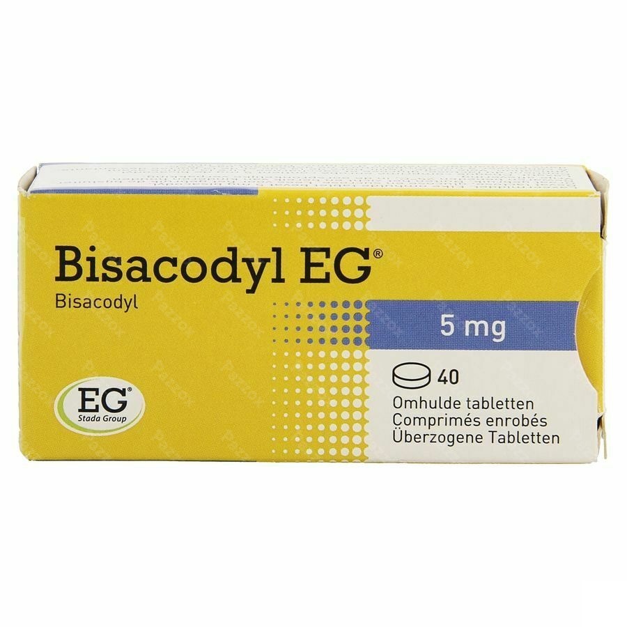 Bisacodyl EG  5Mg Omhulde Tabl 40 X 5Mg