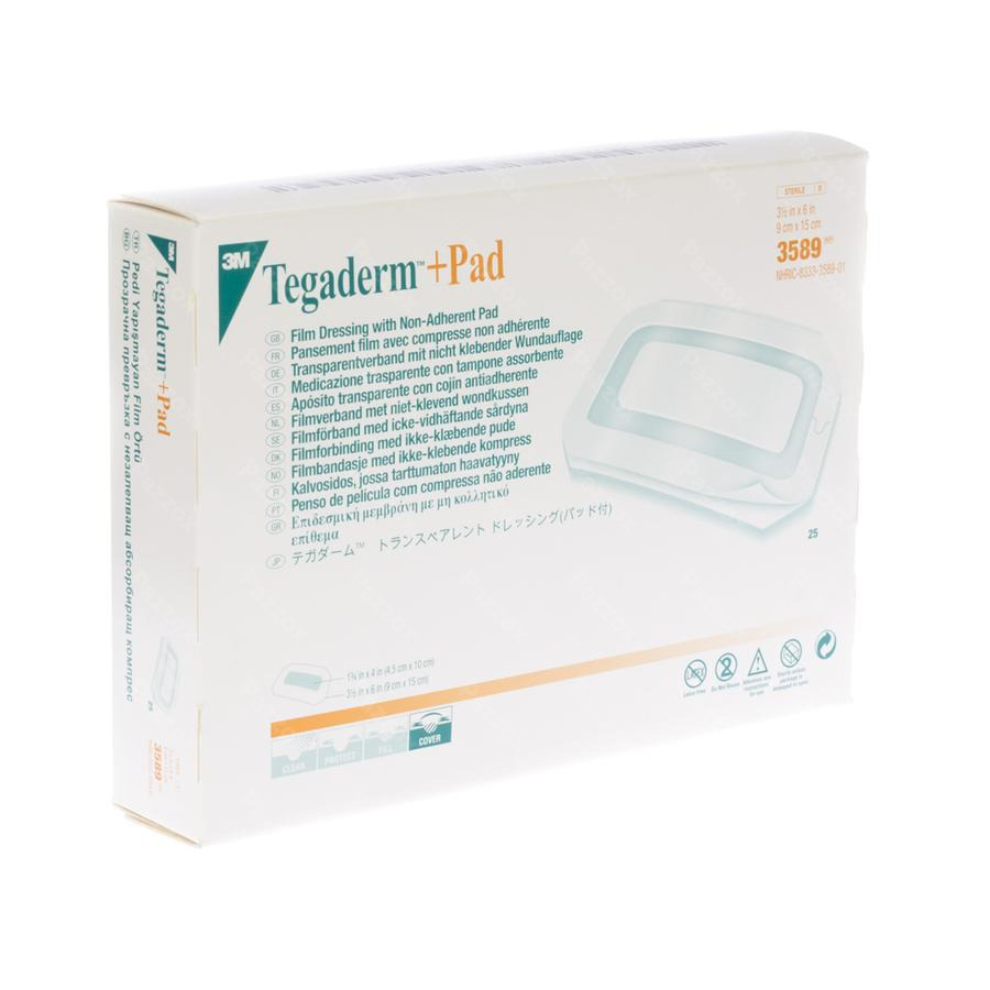 Tegaderm + Pad 3m Transp Steril 9cmx15cm 25 3589