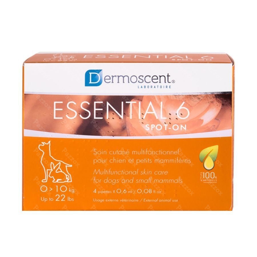 Essential 6 Spot-on Hond 1-10kg Pipet 4x0,6ml