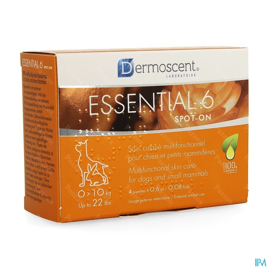 Essential 6 Spot-on Hond 1-10kg Pipet 4x0,6ml