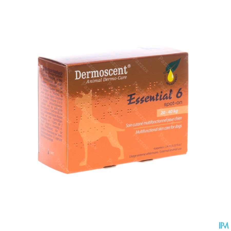 Essential 6 Spot-on Hond 20-40kg Pipet 4x2,4ml
