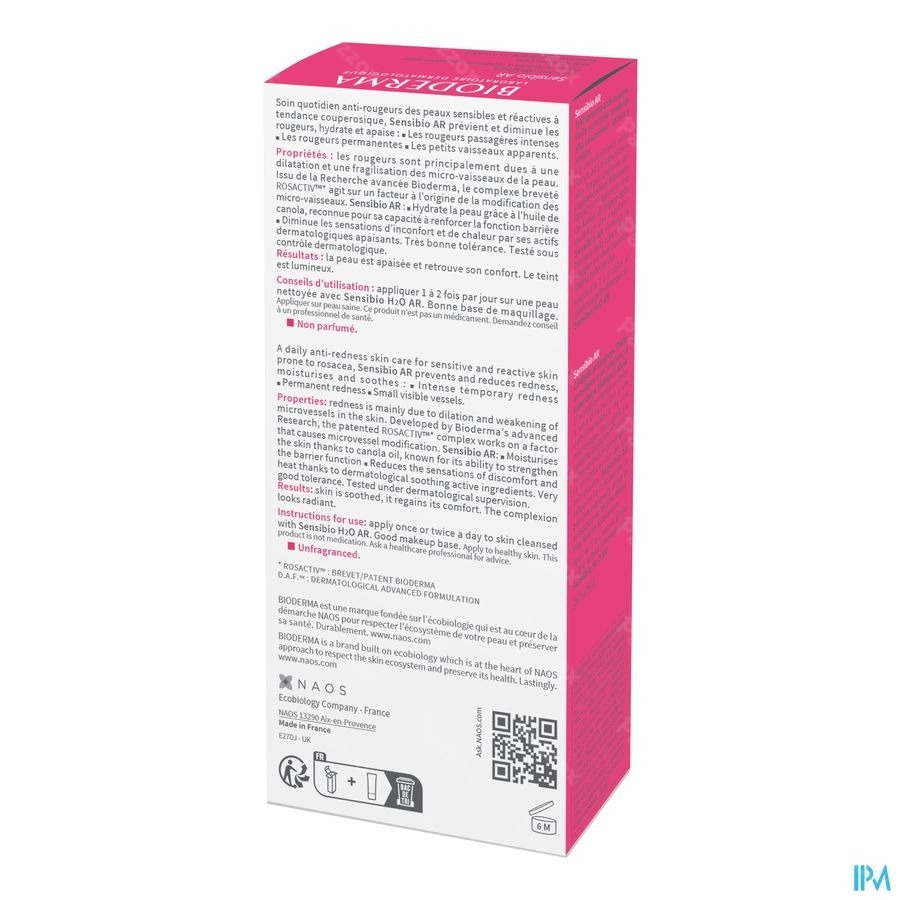 Bioderma Sensibio AR Crème Tegen Roodheid 40ml