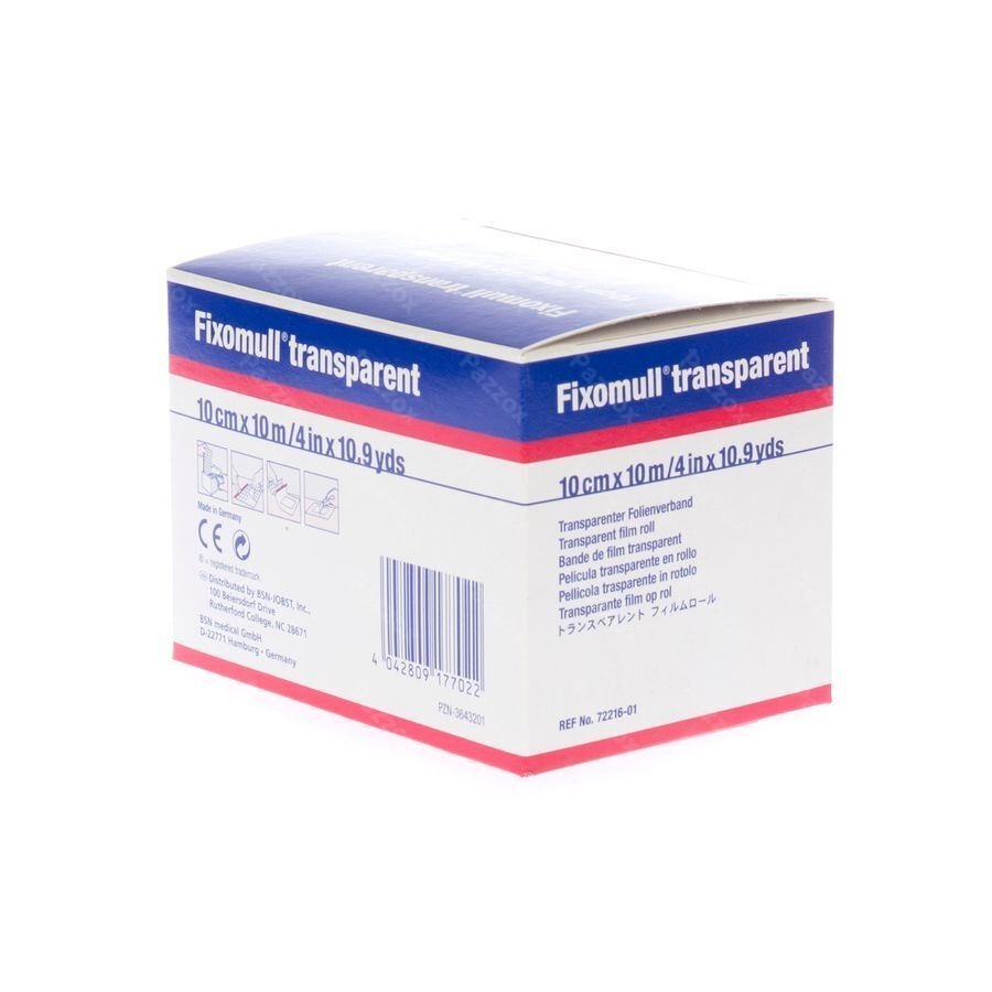 Fixomull T Fixatieverband 10cmx10m 1 7221601