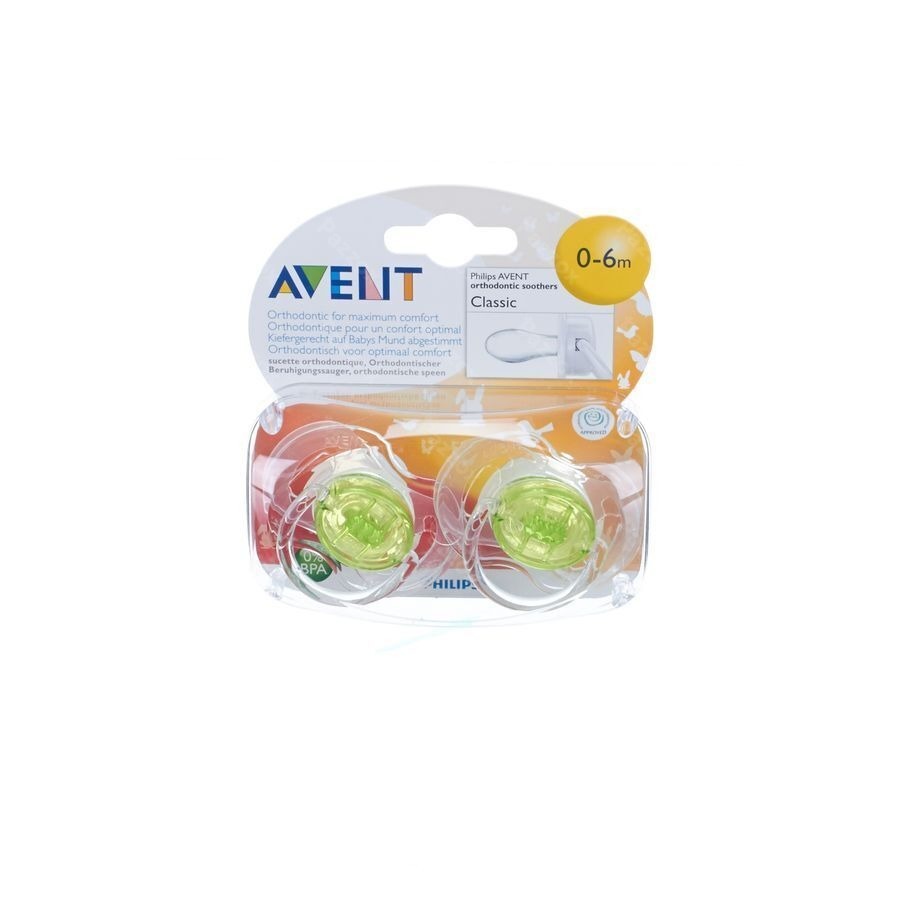Philips Avent Fopspenen Transparant Silicone 3-6m 2 SCF170/18