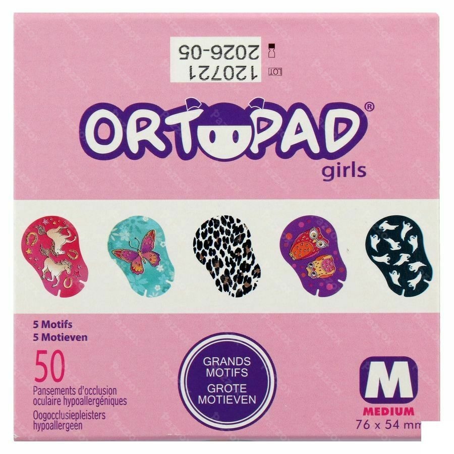 Ortopad For Girls Medium Oogkompres 50 73222