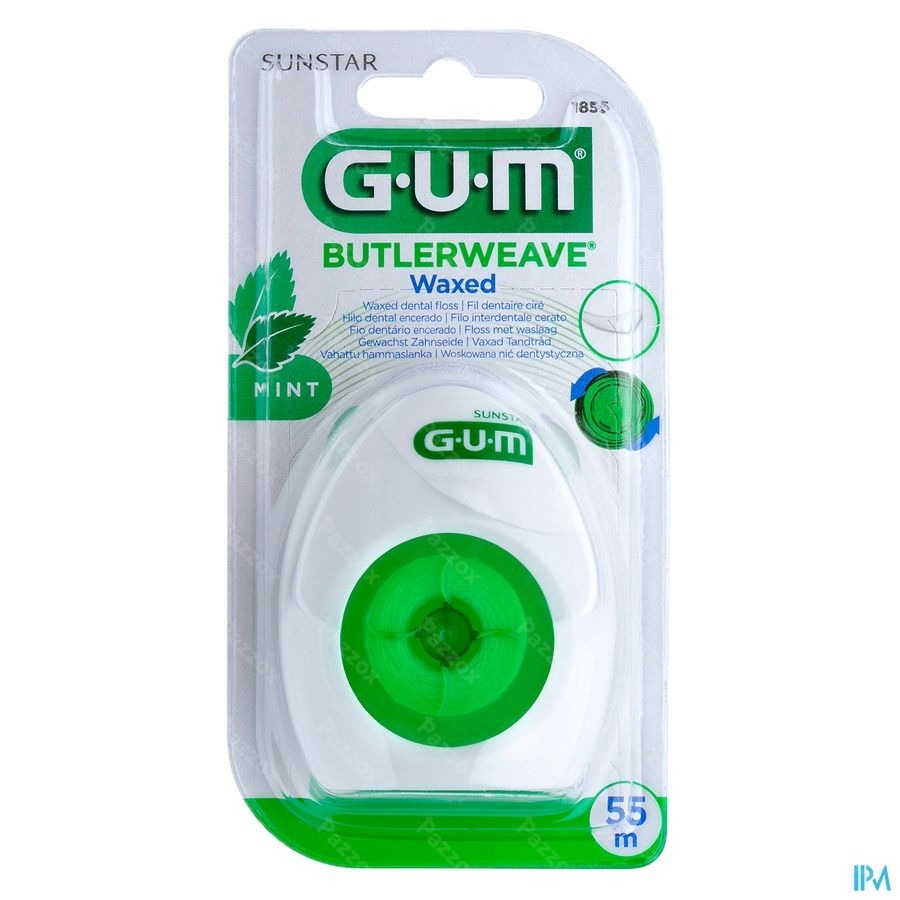 Gum Dentalfloss Weave Waxed Munt 1855
