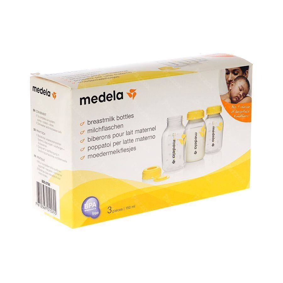 Medela Set 3 Melkflesjes Bedrukt 150ml
