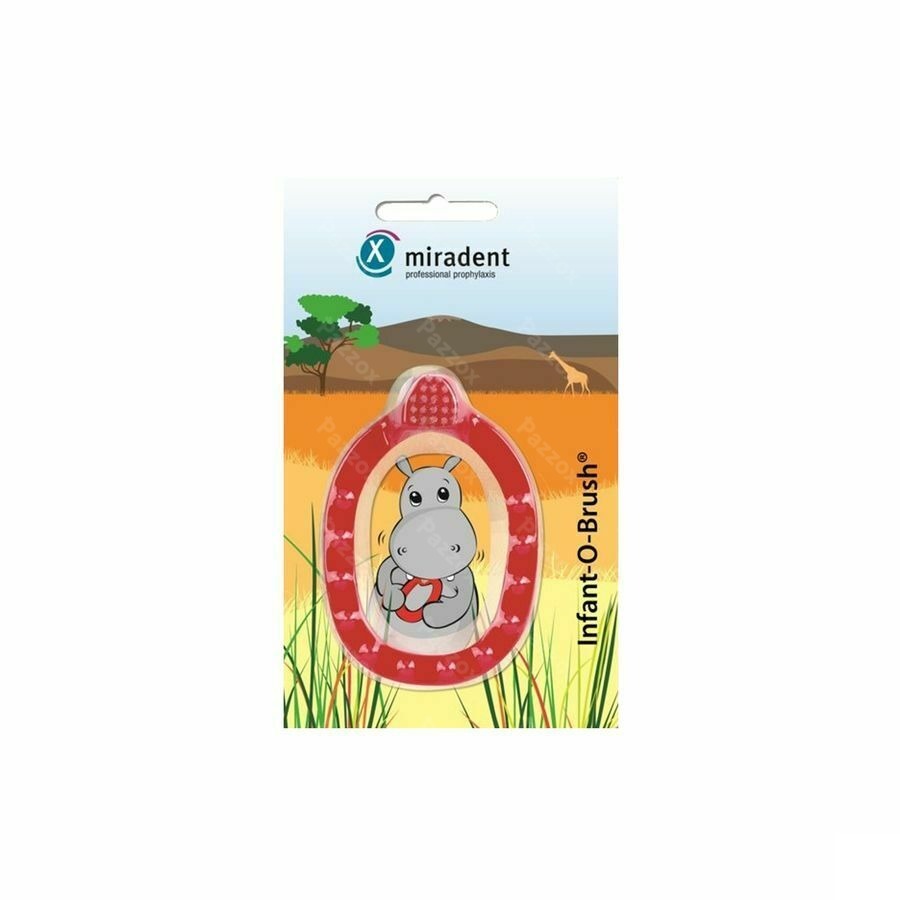Miradent Infant O Brush Baby Tandenborstel Rood