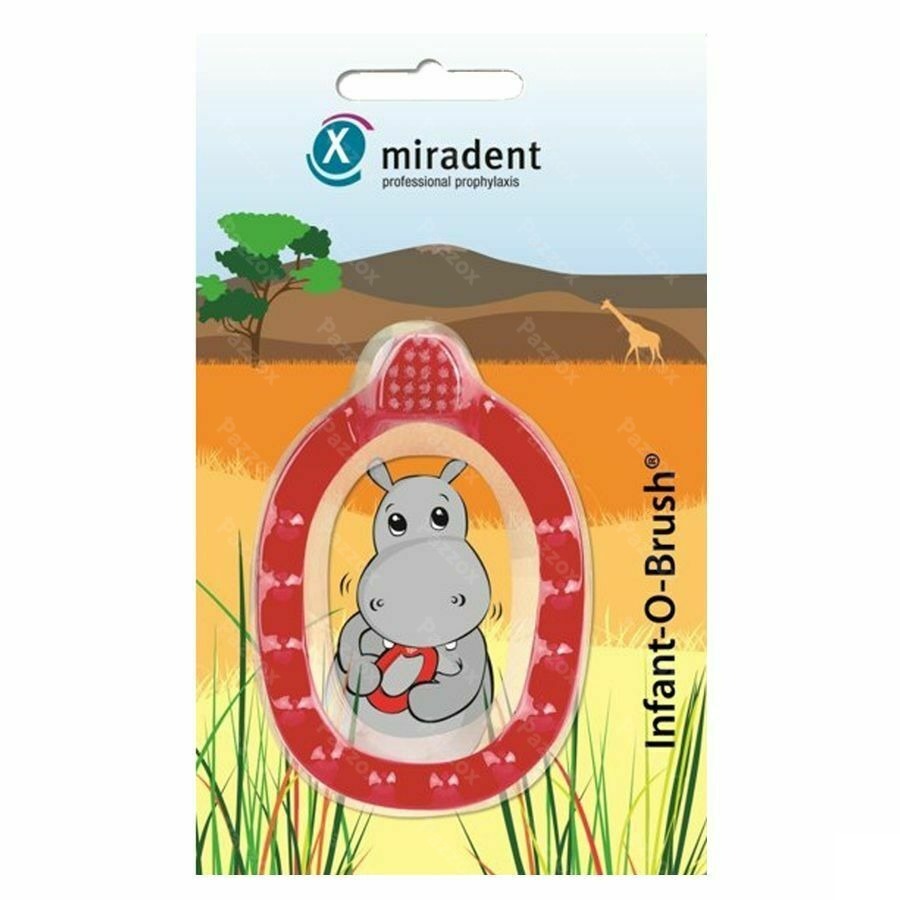 Miradent Infant O Brush Baby Tandenborstel Rood