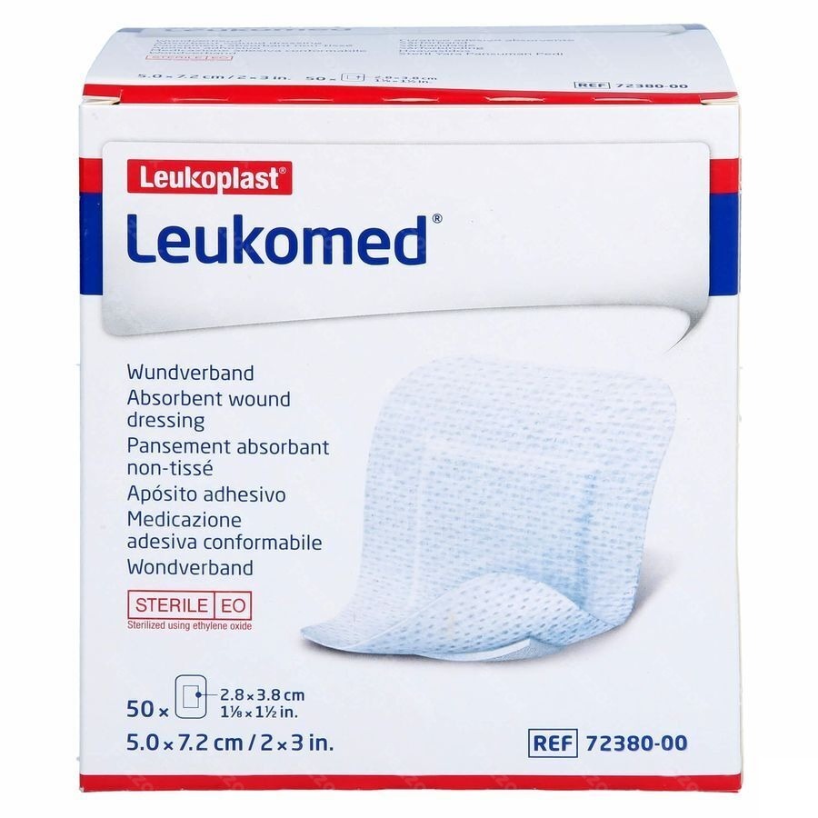 Leukomed Verband Steriel 7,2cmx 5cm 50 7238000