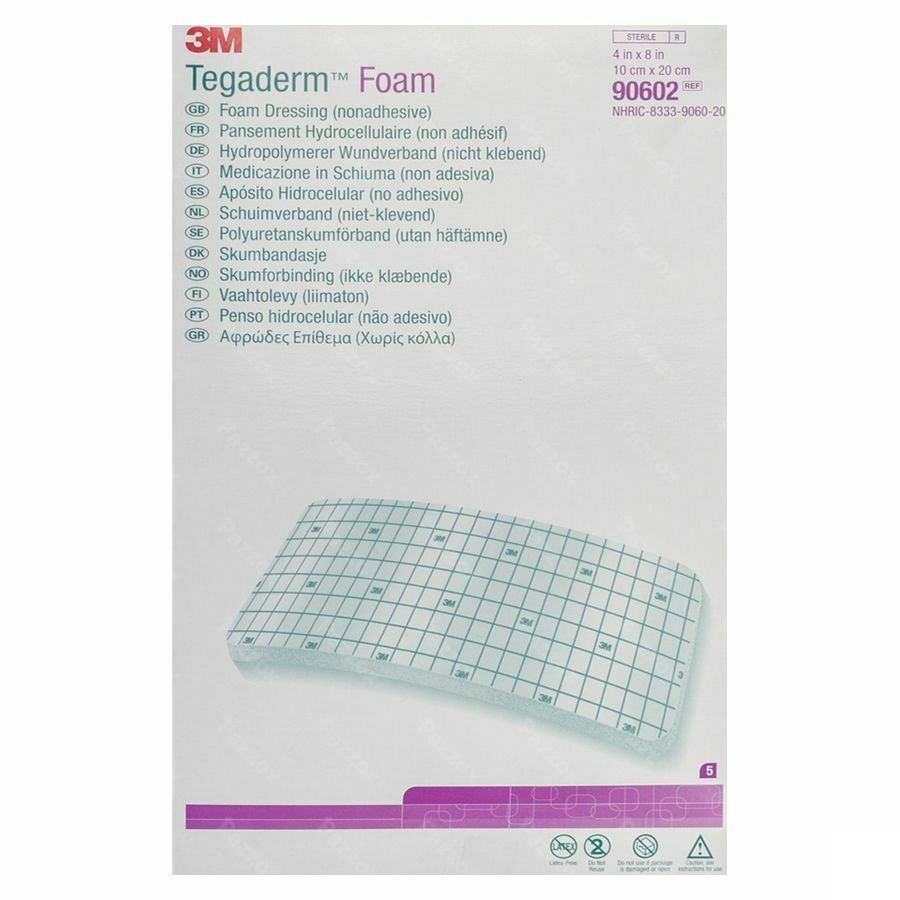 Tegaderm Foam Dressing 10,0x20,0cm 5 90602