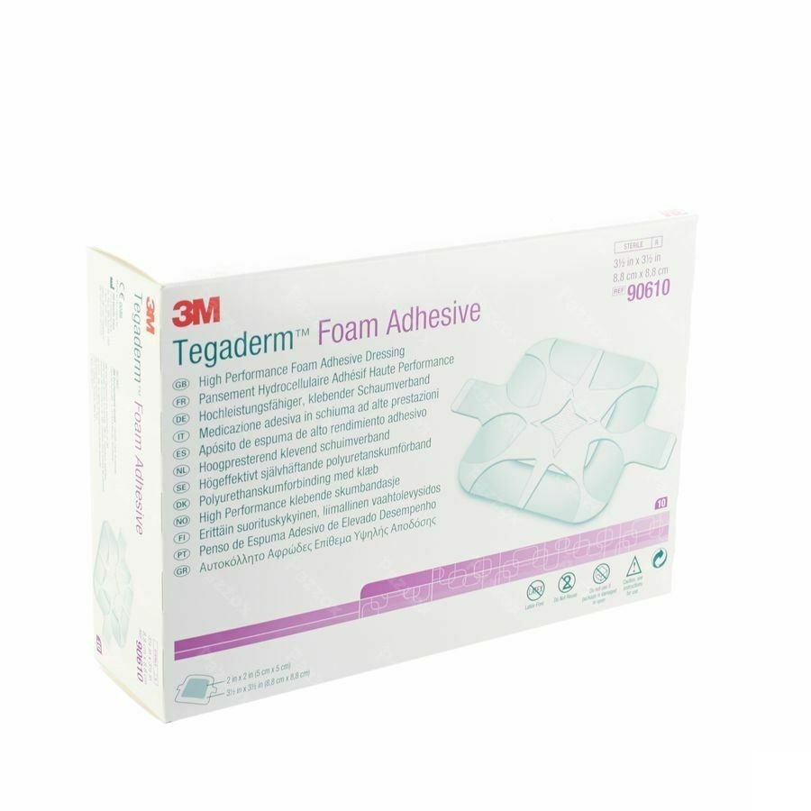 Tegaderm Foam Dressing Adh 8,80x 8,80cm 10 90610