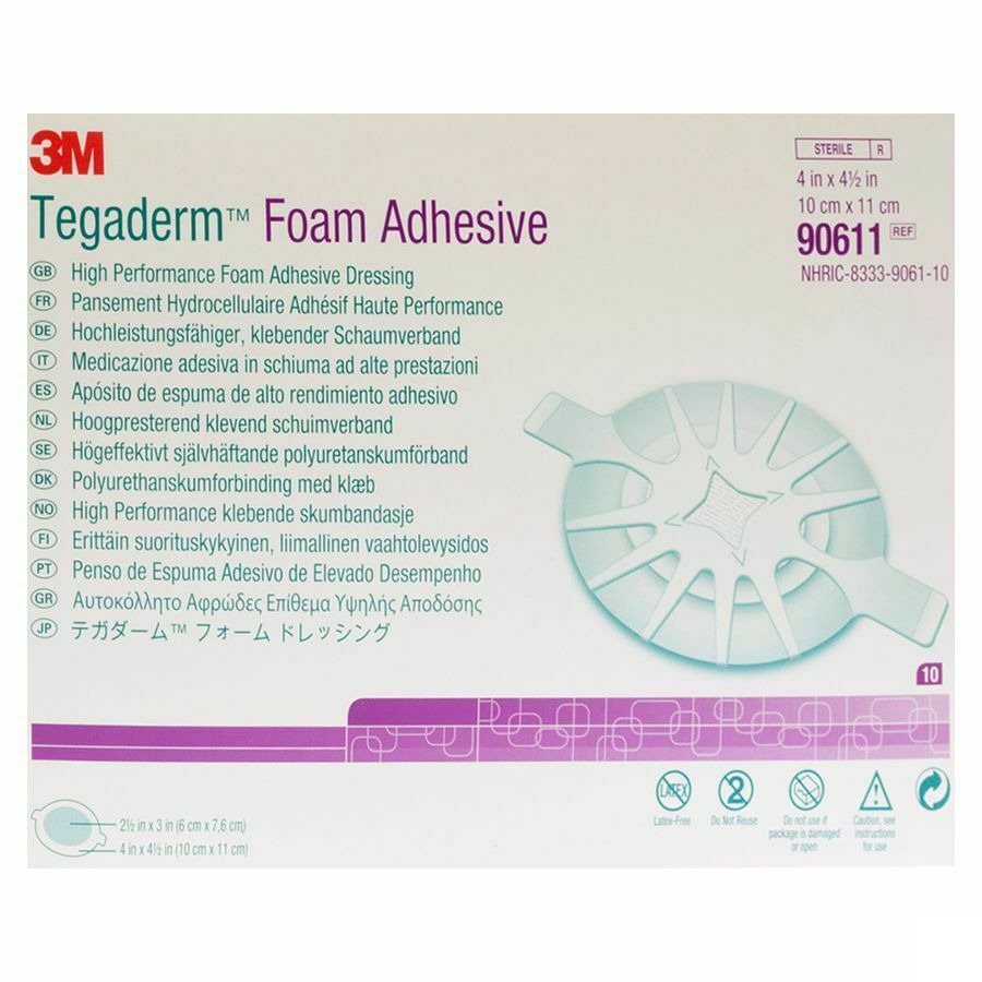 Tegaderm Foam Dressing Adh 10,00x11,00cm 10 90611
