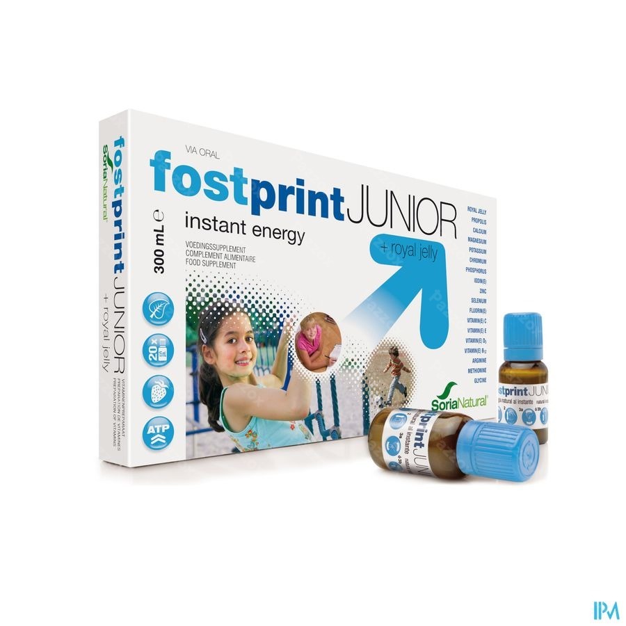 Soria Natural Fostprint Junior Natuurlijke Energieboost 15ml 20 Flesjes