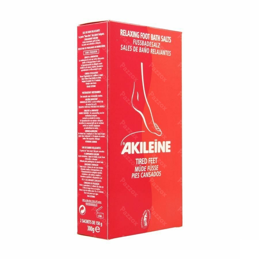 Akileïne Rood Badzout Voeten Zakje 2x150g 
