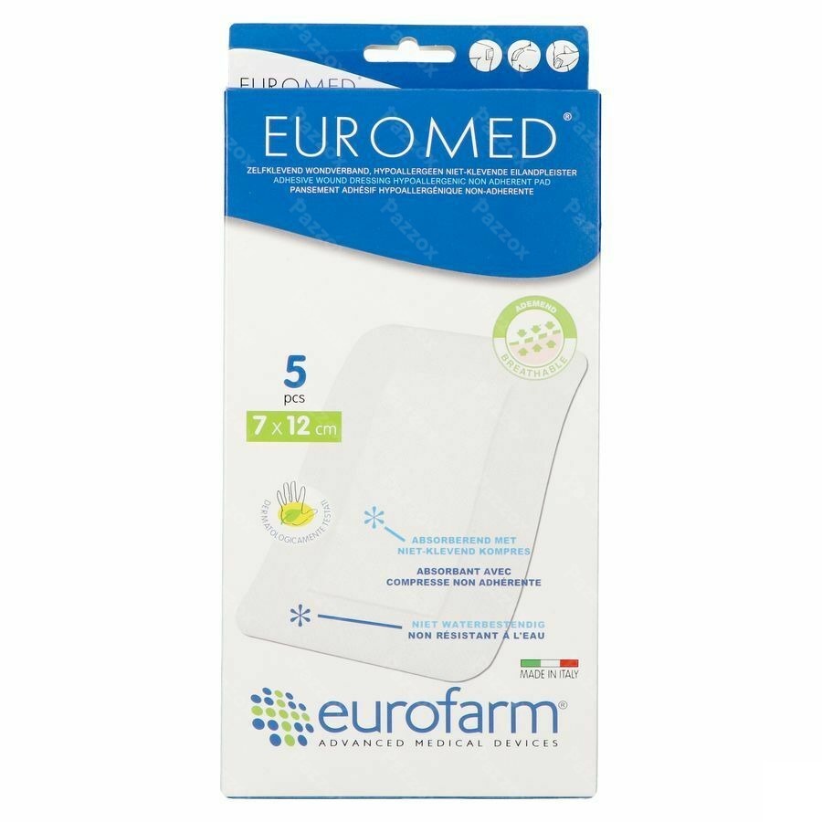 Euromed 7x12cm 5 Eilandpleister Steriel
