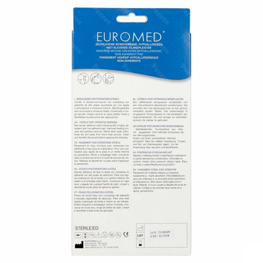 Euromed 7x12cm 5 Eilandpleister Steriel