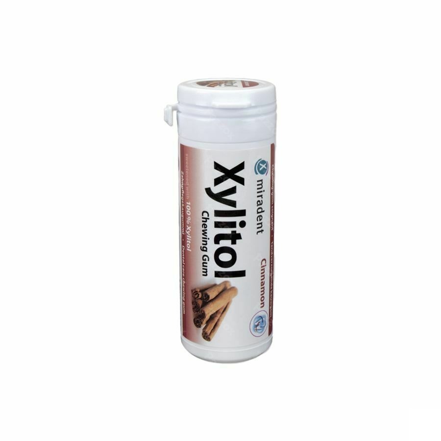 Miradent Kauwgom Xylitol Kaneel Zonder Suiker 30 Stuks