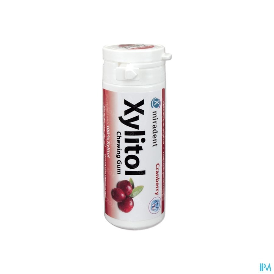 Miradent Kauwgom Xylitol Veenbes Zonder Suiker 30 stuks
