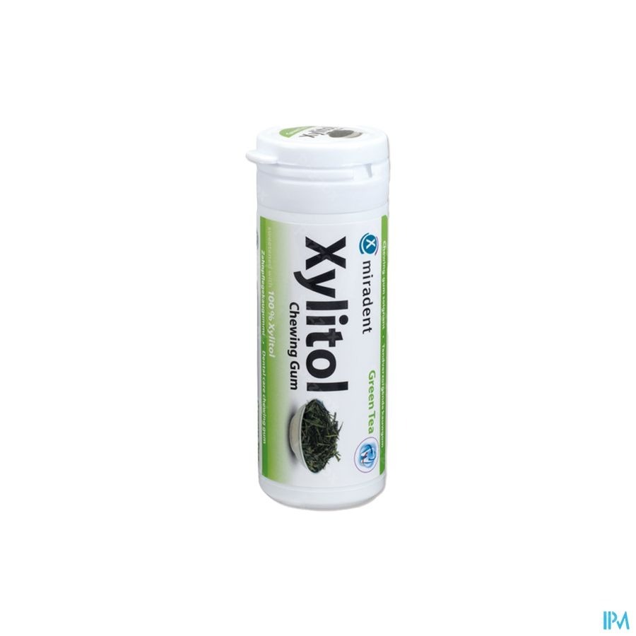 Miradent Kauwgom Xylitol Groene Thee Zonder Suiker 30 Stuks