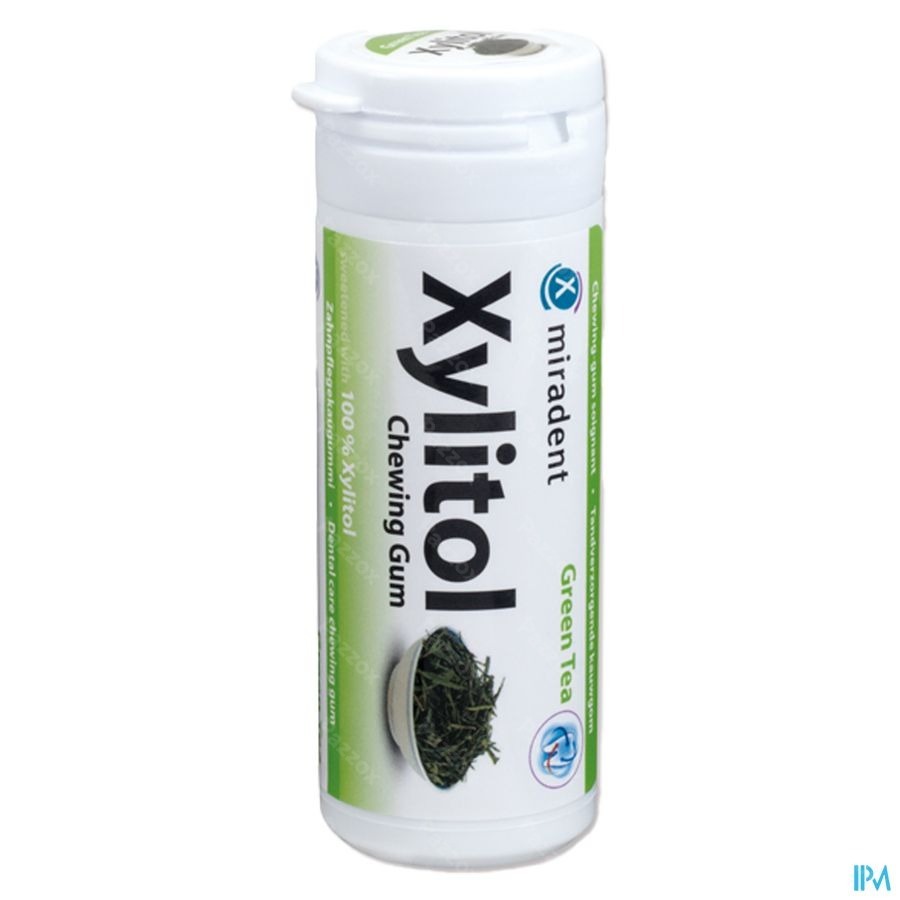 Miradent Kauwgom Xylitol Groene Thee Zonder Suiker 30 Stuks