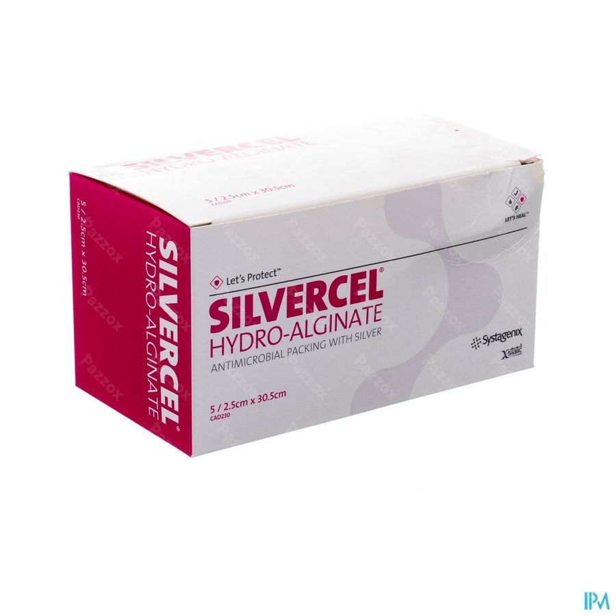 Silvercel Verb Hydro Algin. 2,5x30,5cm 5 Cad230