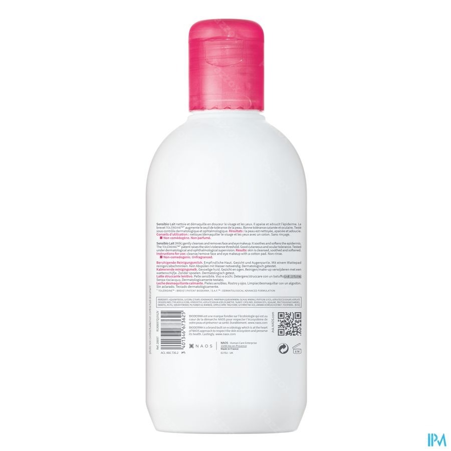 Bioderma Sensibio Reinigingsmelk Gevoelige Huid 250ml