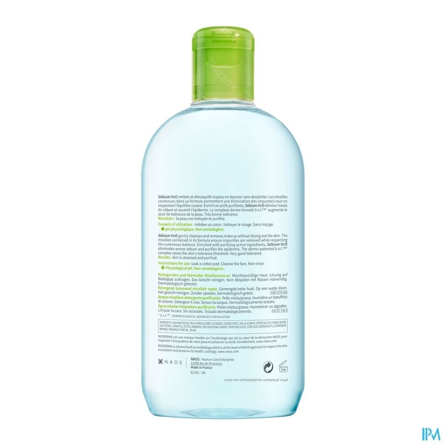 Bioderma Sébium H2o Micellair Water 500ml
