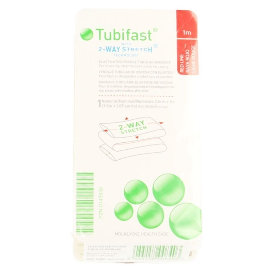Tubifast Rood 3,50cmx 1m 1 2480