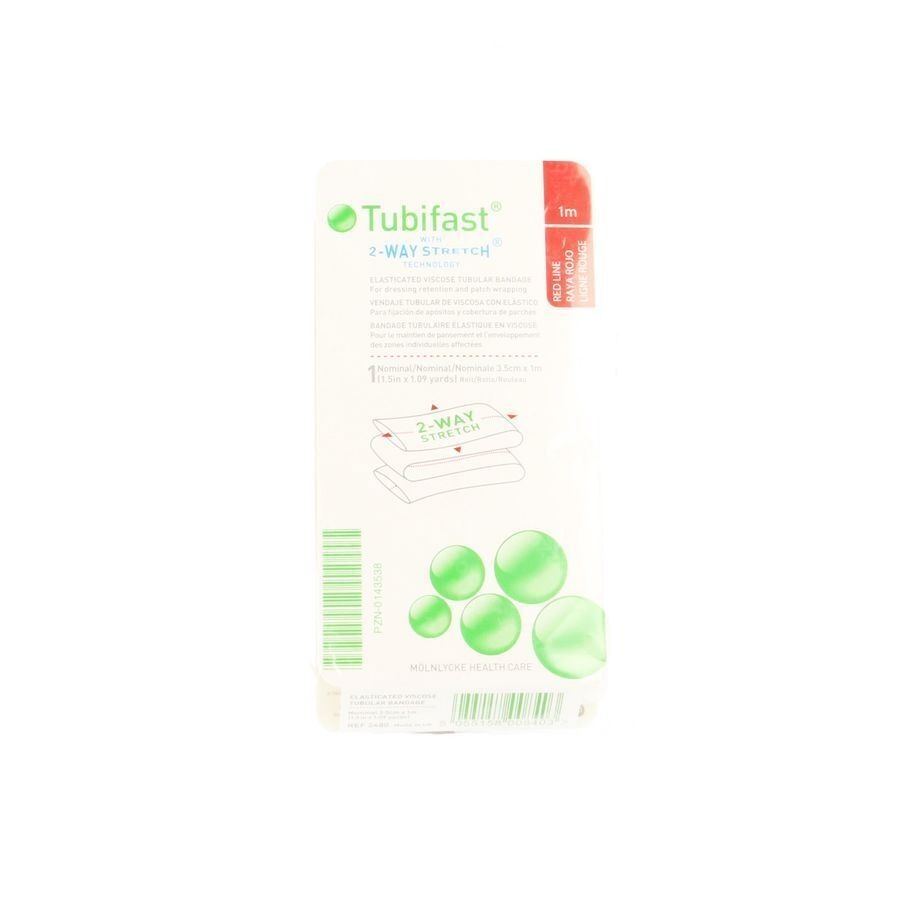 Tubifast Rood 3,50cmx 1m 1 2480
