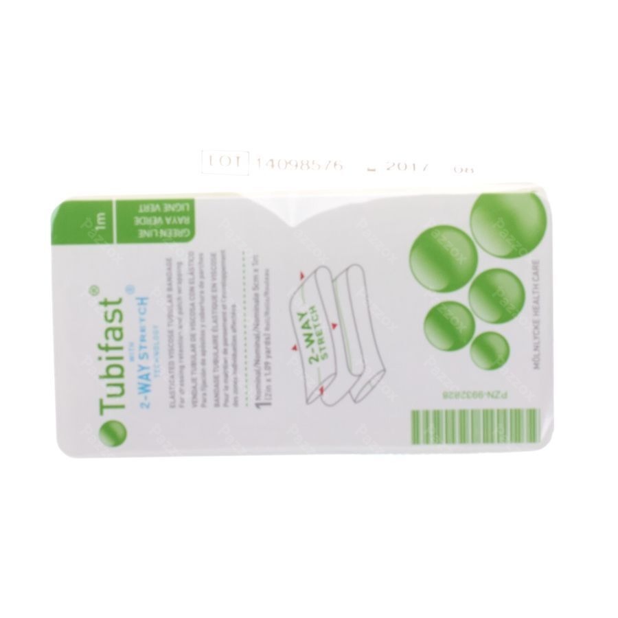 Tubifast Groen 5,00cmx 1m 1 2481