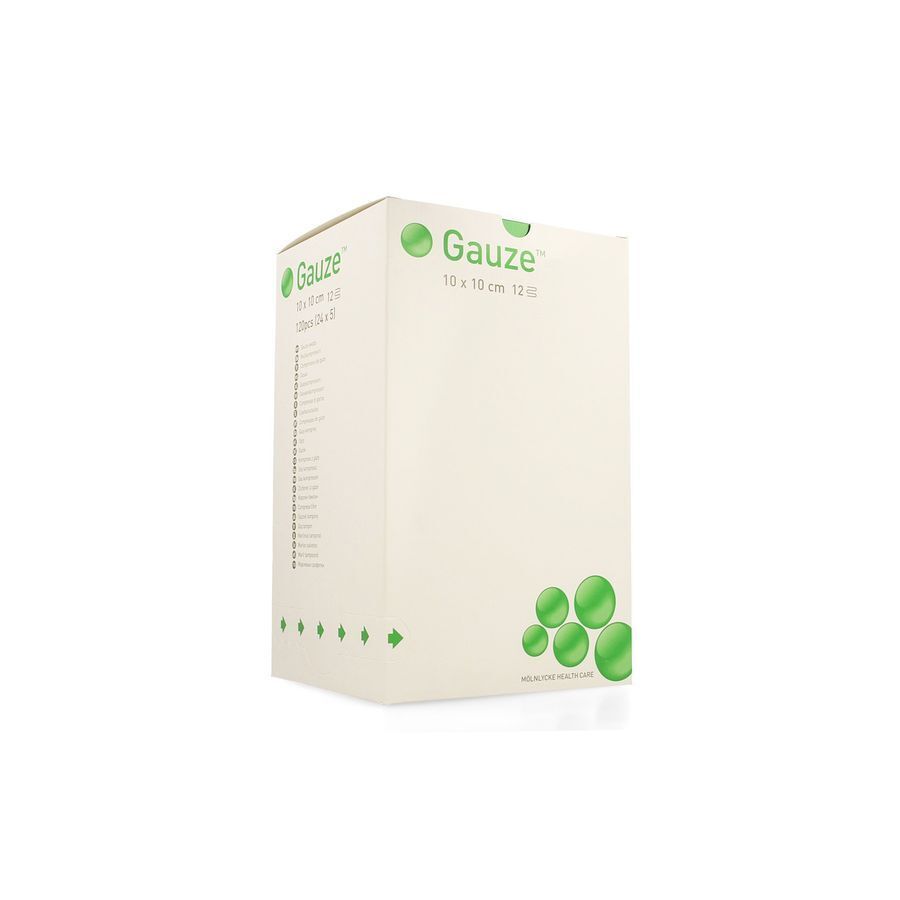 Gaaskompres Molnl Ster 12l 10,0x10,0cm 24x5 158465