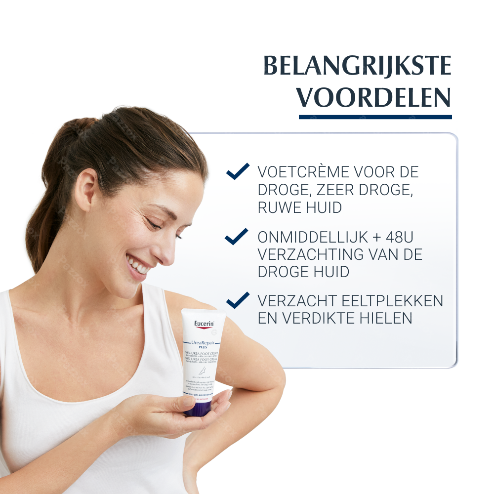 Eucerin UreaRepair Plus Herstellende Voetcrème 10% Urea Droge En Ruwe Huid 100ml