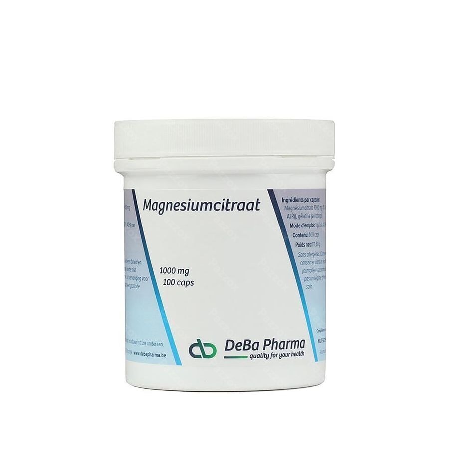 Deba Pharma Magnesiumcitraat 1000mg 100 Capsules