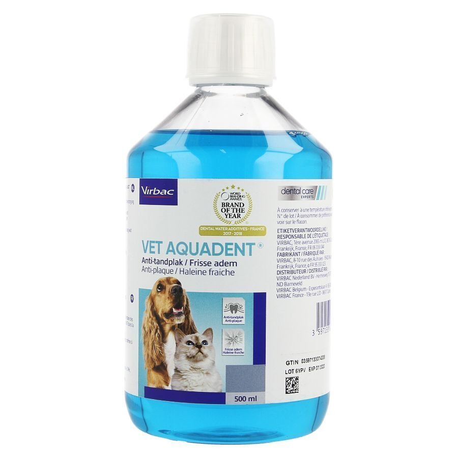 Vet Aquadent Anti Plak Drinkbare Opl 500ml