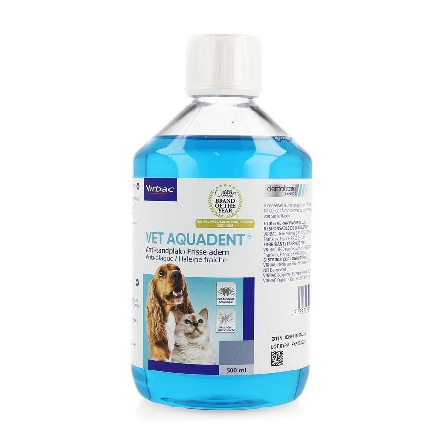 Vet Aquadent Anti Plak Drinkbare Opl 500ml