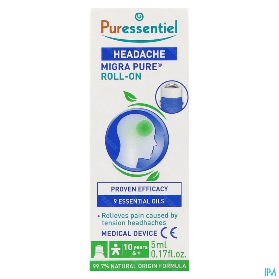 Puressentiel Roller Hoofdpijn 9 Ess Olie 5ml