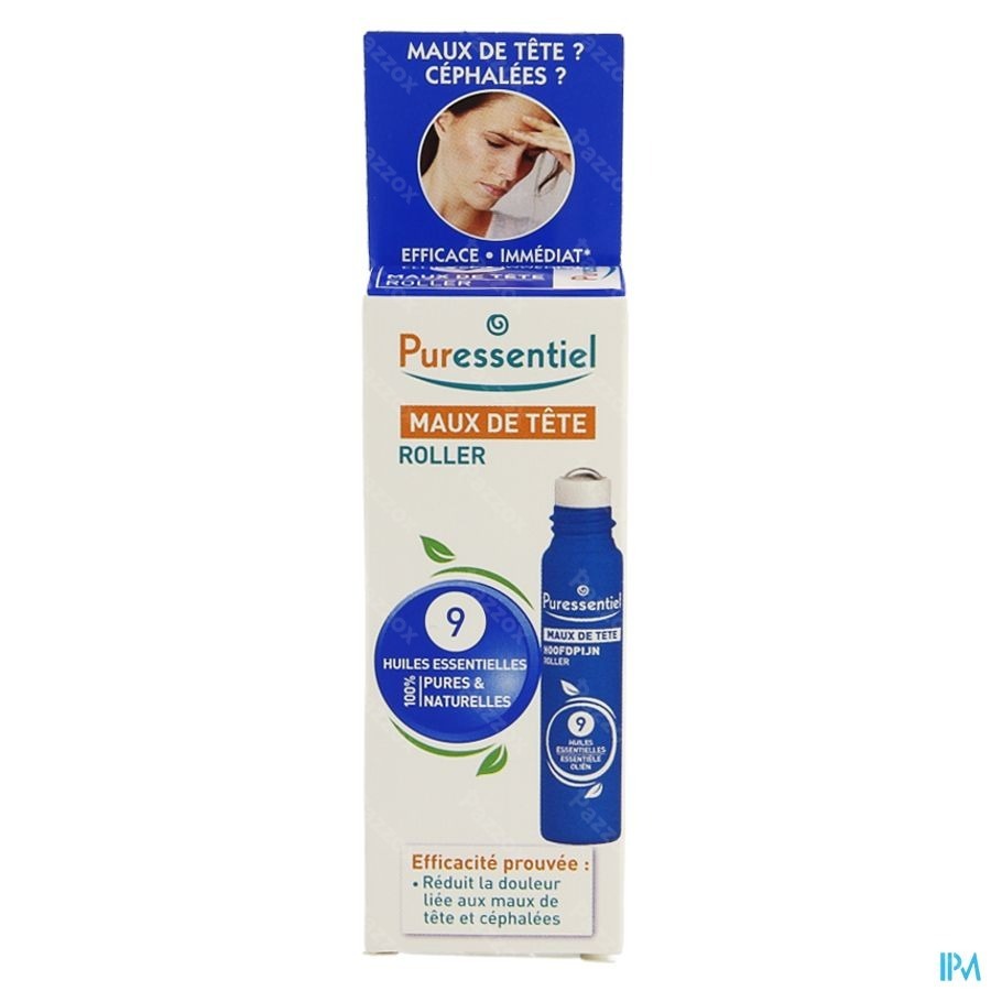 Puressentiel Roller Hoofdpijn 9 Ess Olie 5ml