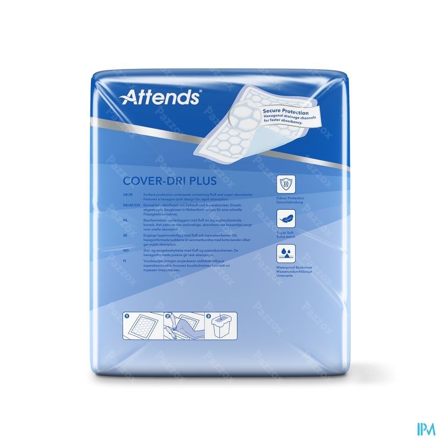 Attends Cover-Dri Plus Onderlegger 80x90cm, 30 Stuks