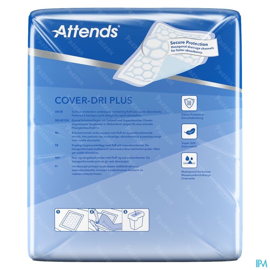 Attends Cover-Dri Plus Onderlegger 80x90cm, 30 Stuks