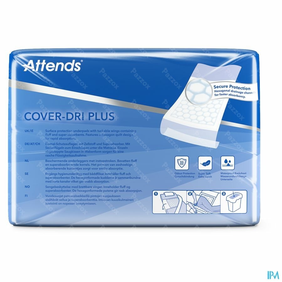 Attends Cover-Dri Plus Onderlegger 80x90cm, 30 Stuks