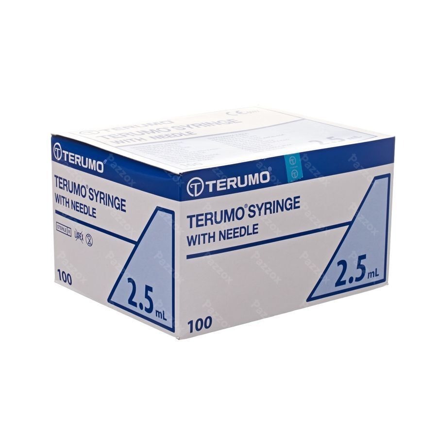 Terumo Spuit 2,5ml Met Naald 21g 1 1/2 100