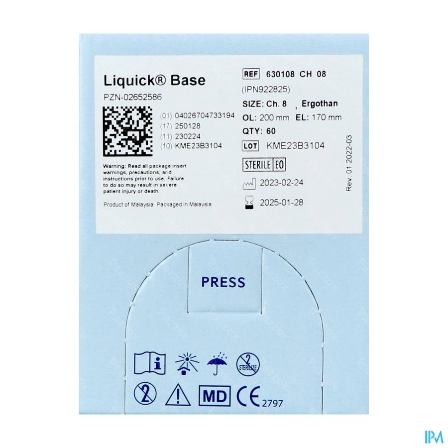 Liquick Base Ergoth.blaassonde Ch08 20cm 60 630108