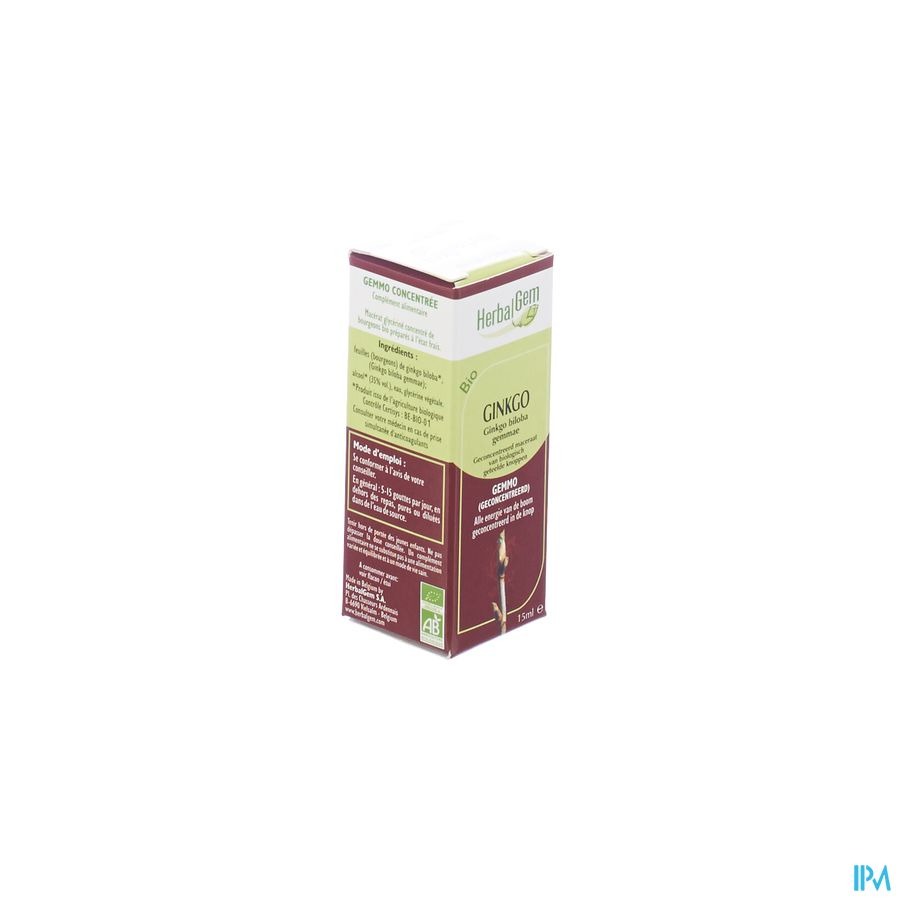 Herbalgem Ginkgo Biloba Maceraat 15ml