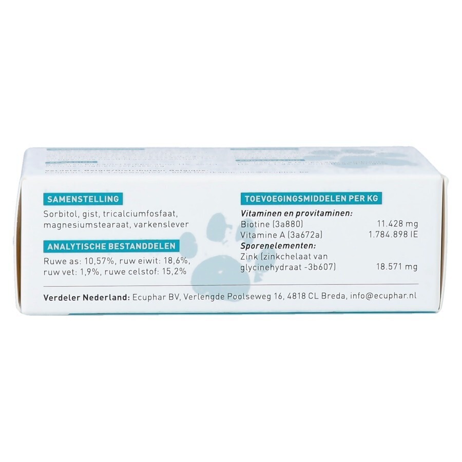 Dermazyme Zink Hond en Kat 50 Kauwtabletten