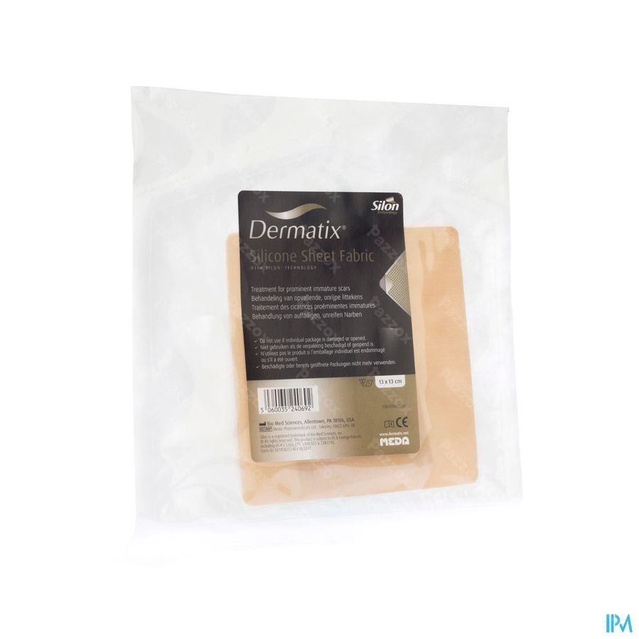 Dermatix Silicone Sheet Fabric Adh 13x13cm 1